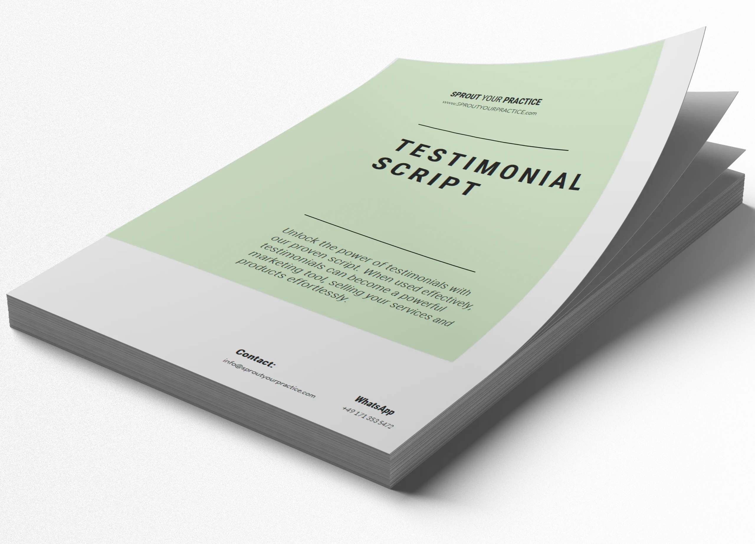 Testimonial Script Mock Up