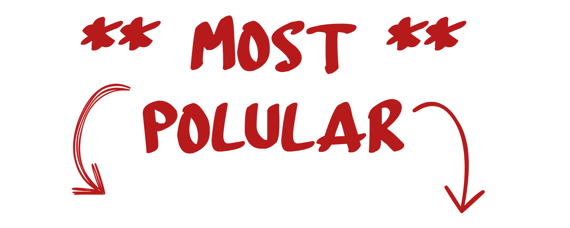 Red_Text_Most_Popular_With_Two_Stars_And_Arrows_Pointing_Down